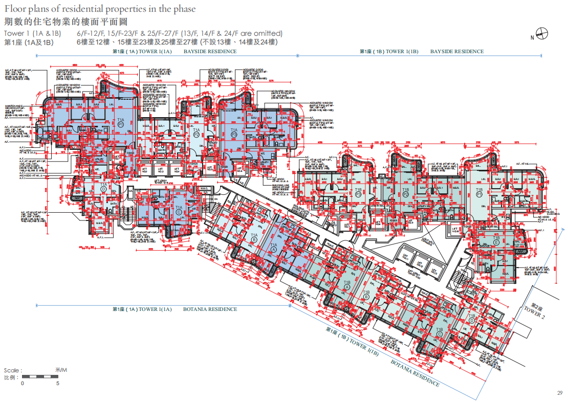 滶晨 標準層平面圖 825個單位布局設計